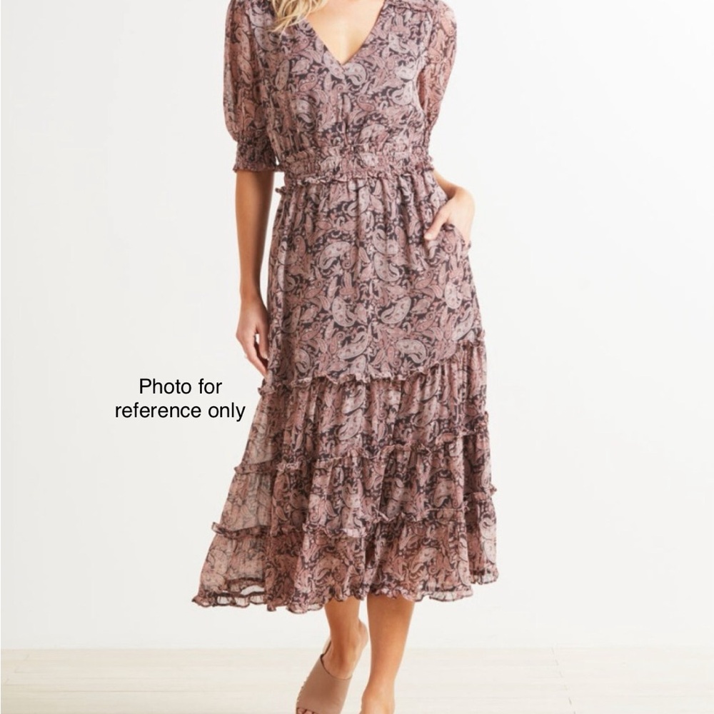 Roan + Ryan Elsa Pink Paisley Dress Women's Size Small - NWT